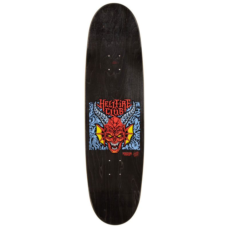 Santa Cruz x Stranger Things Hellfire Club Flames Skateboard Complete - Glow In The Dark - 9.00"