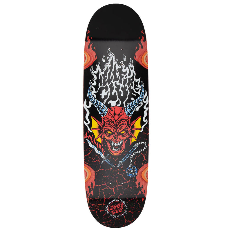 Santa Cruz x Stranger Things Hellfire Club Flames Skateboard Deck - Glow In The Dark - 9.00"
