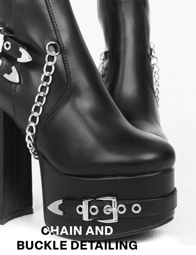 Scream Platform Thigh High Boots lamodawebsite