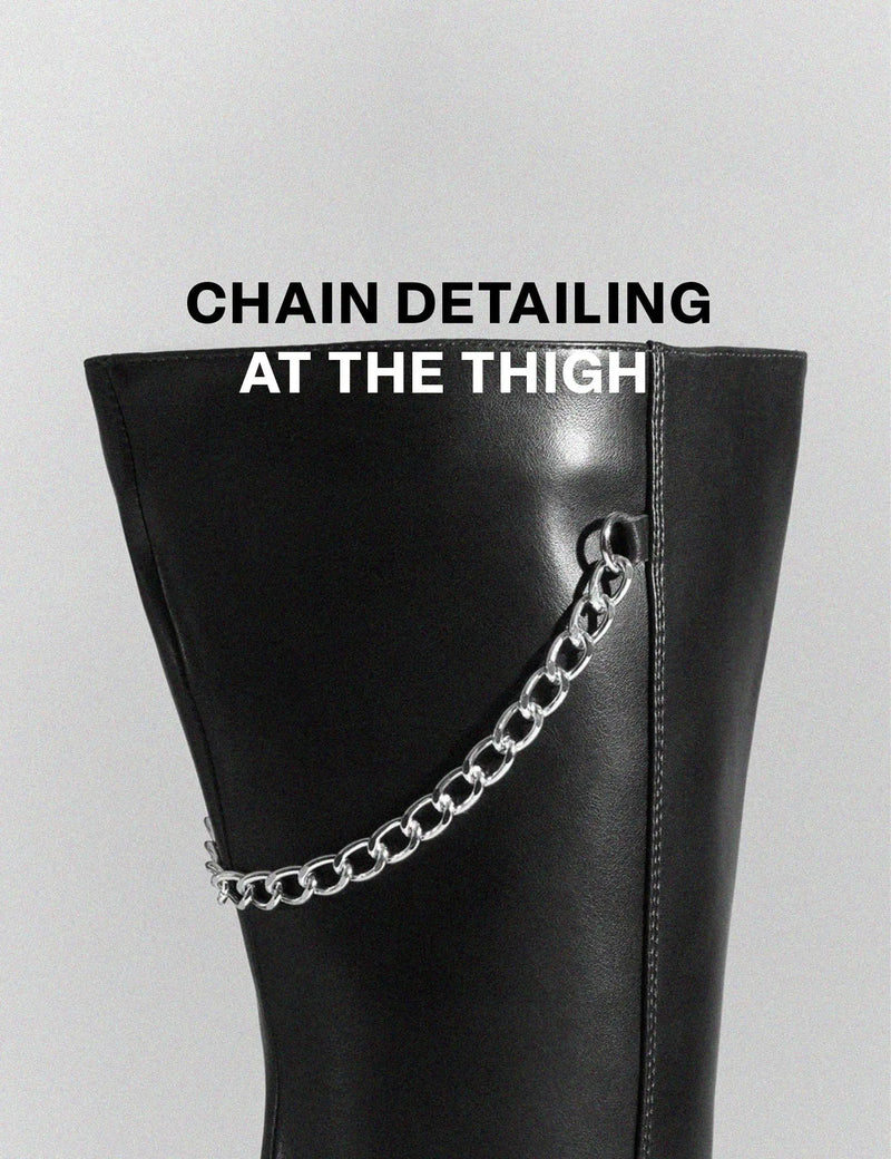 Scream Platform Thigh High Boots lamodawebsite