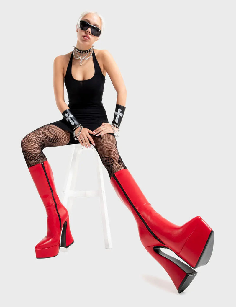 Sketchy Platform Calf Boots LAMODA