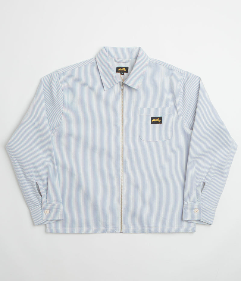 Stan Ray Zip Shirt in Cosmic Purple Hickory
