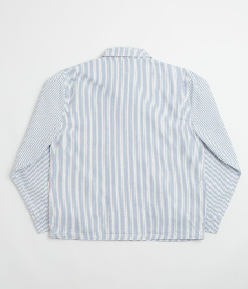 Stan Ray Zip Shirt in Cosmic Purple Hickory