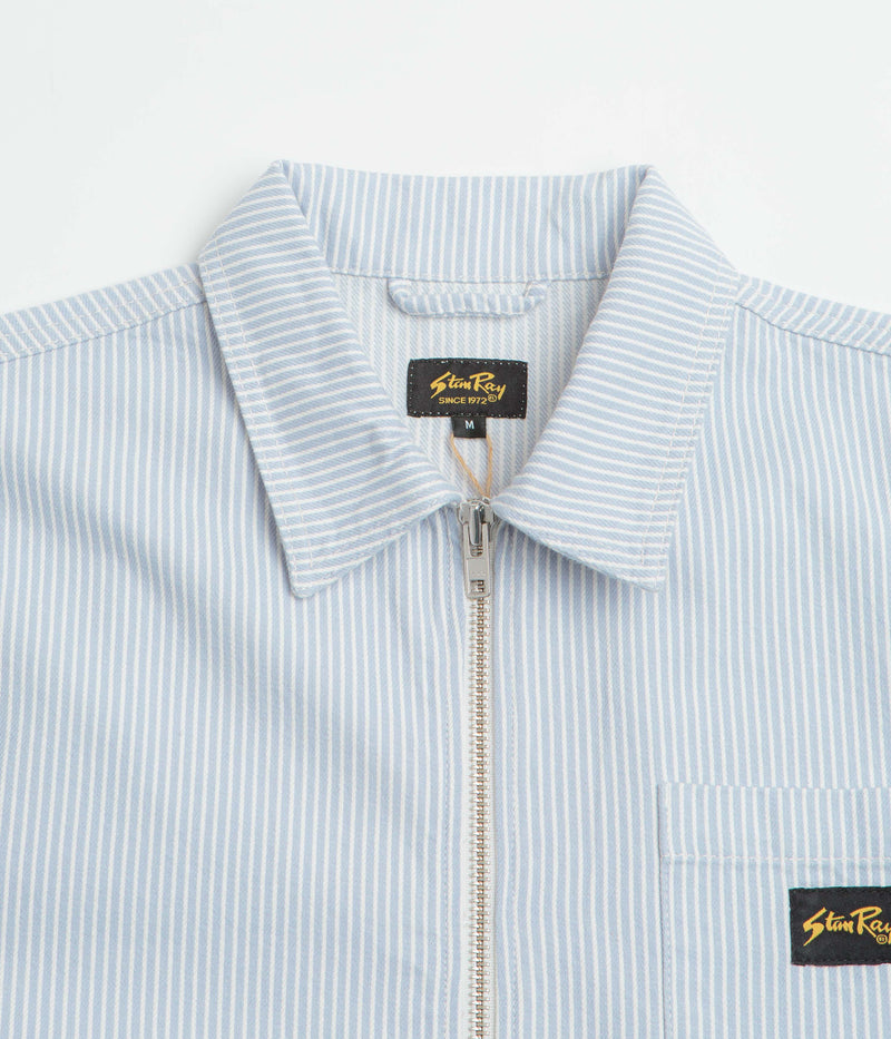 Stan Ray Zip Shirt in Cosmic Purple Hickory