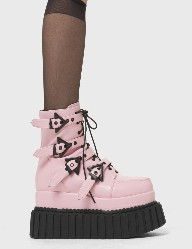 Unstable Chunky Ankle Creeper Boots lamodawebsite