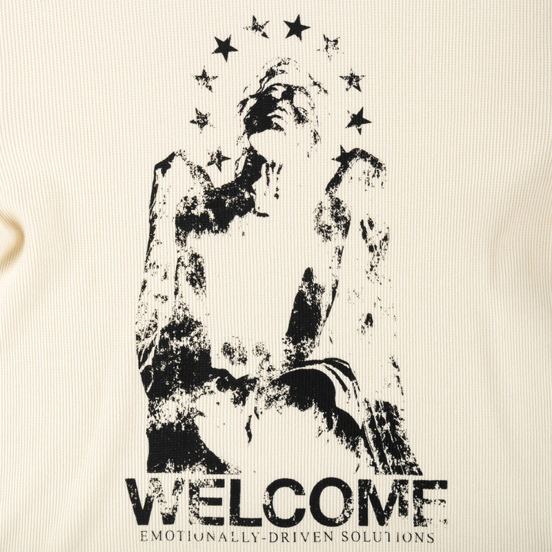 Welcome Seraph Contrast Stitch Thermal Shirt - Bone