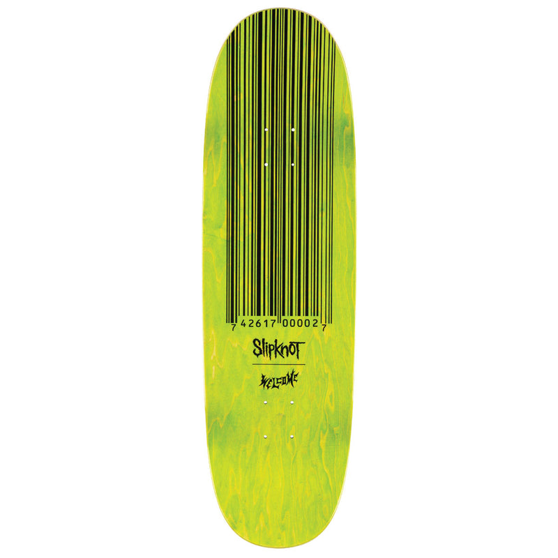 Welcome x Slipknot Oval Logo On Boline 2.0 Skateboard Complete - Black/Green Stain - 9.50"