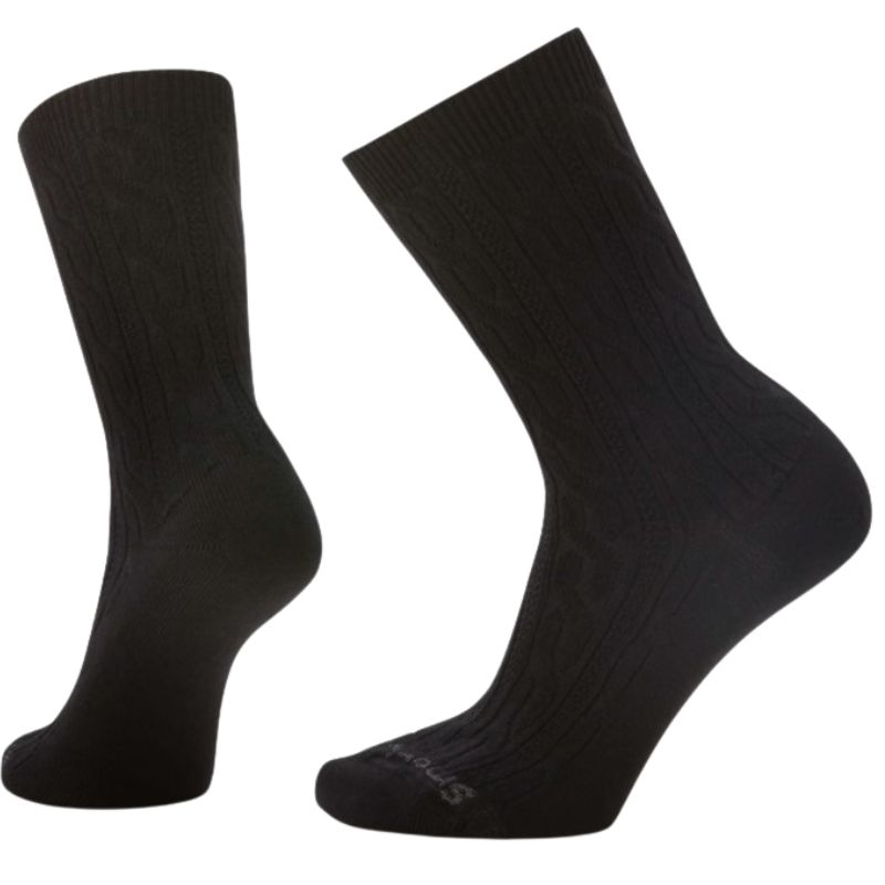 Women's Smartwool Everyday Cable Zero Cushion Crew Sock - Black